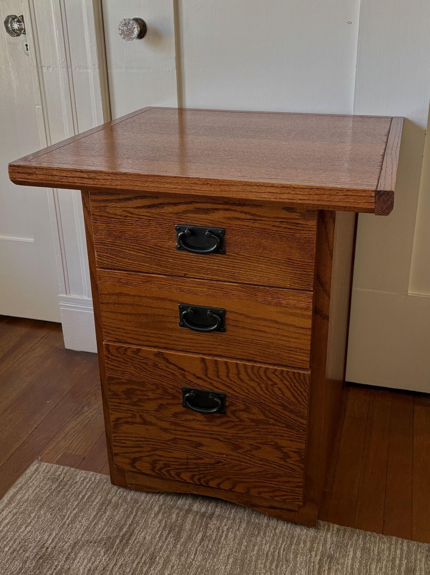 Oak Wood Nightstand / Dresser / End Table