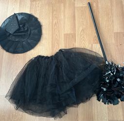 Hat,broom and skirt