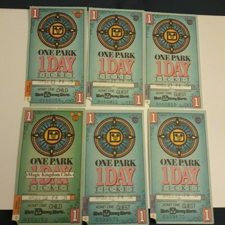 Souvenir Disney Tickets