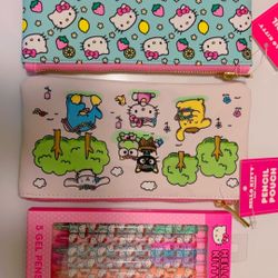 Hello Kitty Gel Pens And Pencil Pouch’s