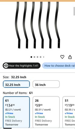 Patio Deck Railings Spindles Balusters 61 pack New in box $100