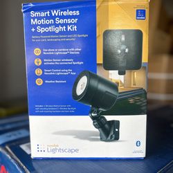Novolink Wirelessly Connected Battery Operated Black LED Spotlight with Outdoor Motion Sensor