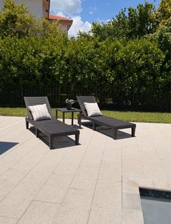 Outdoor Chaise Lounge Chair Set of 2