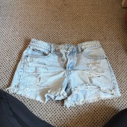 aeropostale light blue jean shorts size 4