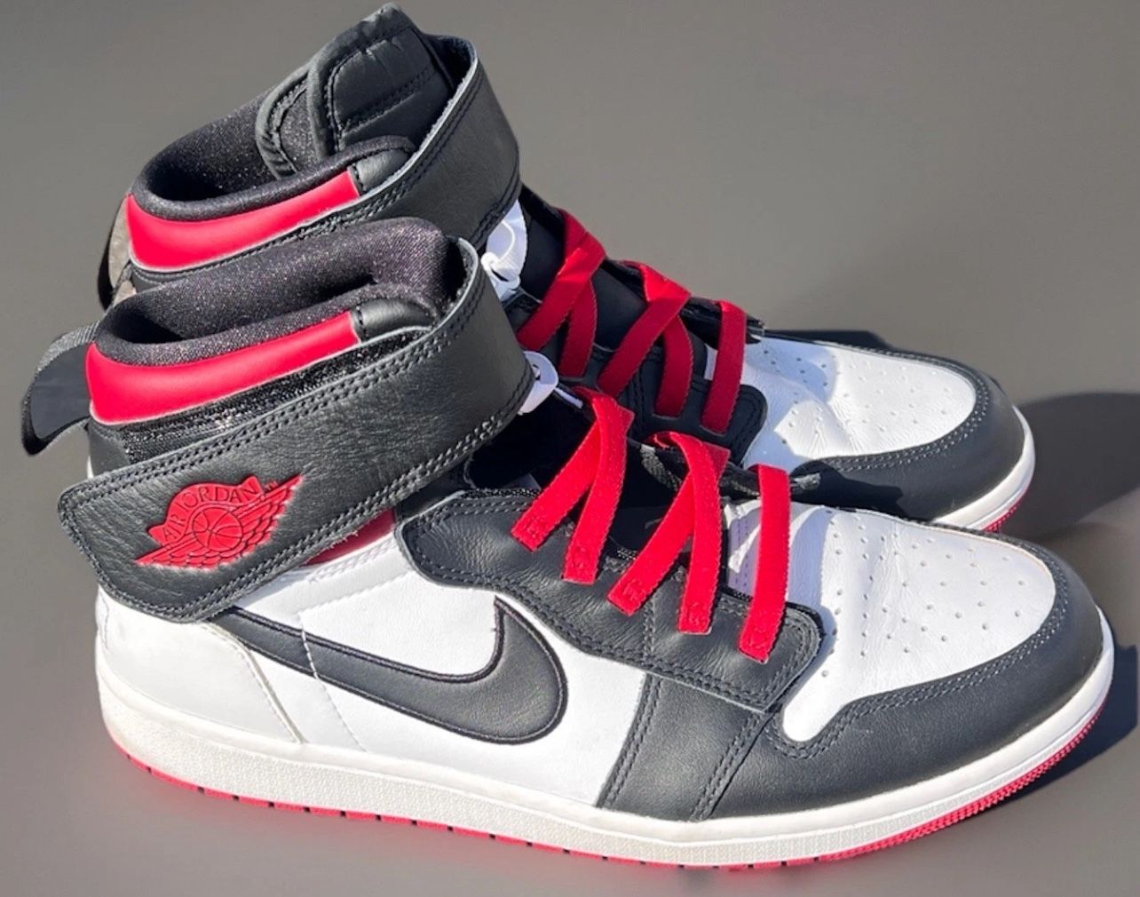 CQ3835-106 Nike Air Jordan 1 High FlyEase White Gym Red Black (Men's) Size 10