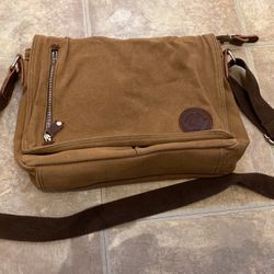 Canvas Messenger Bag (w/ leather accents)