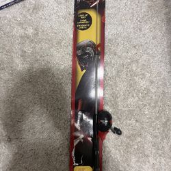 Disney Star Wars Light Up Rey 29" Fishing Pole Rod Zebco Kylo Ren  NEW