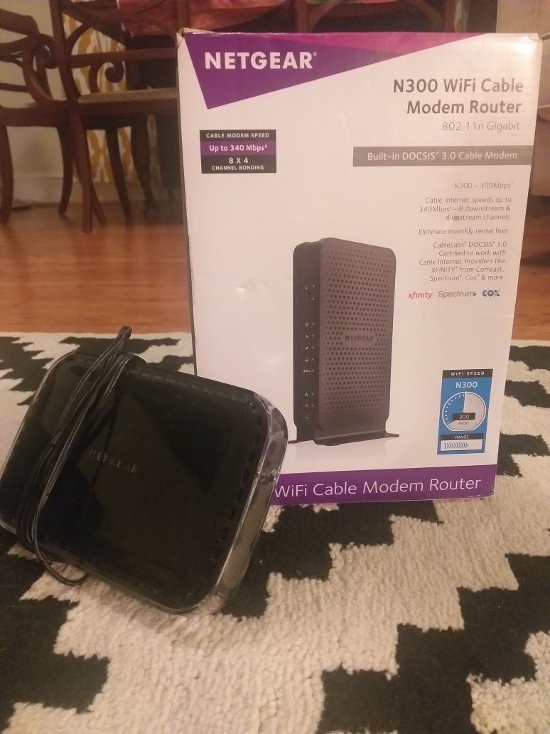 Wifi Cable Modem Router (1) & Extender (1)