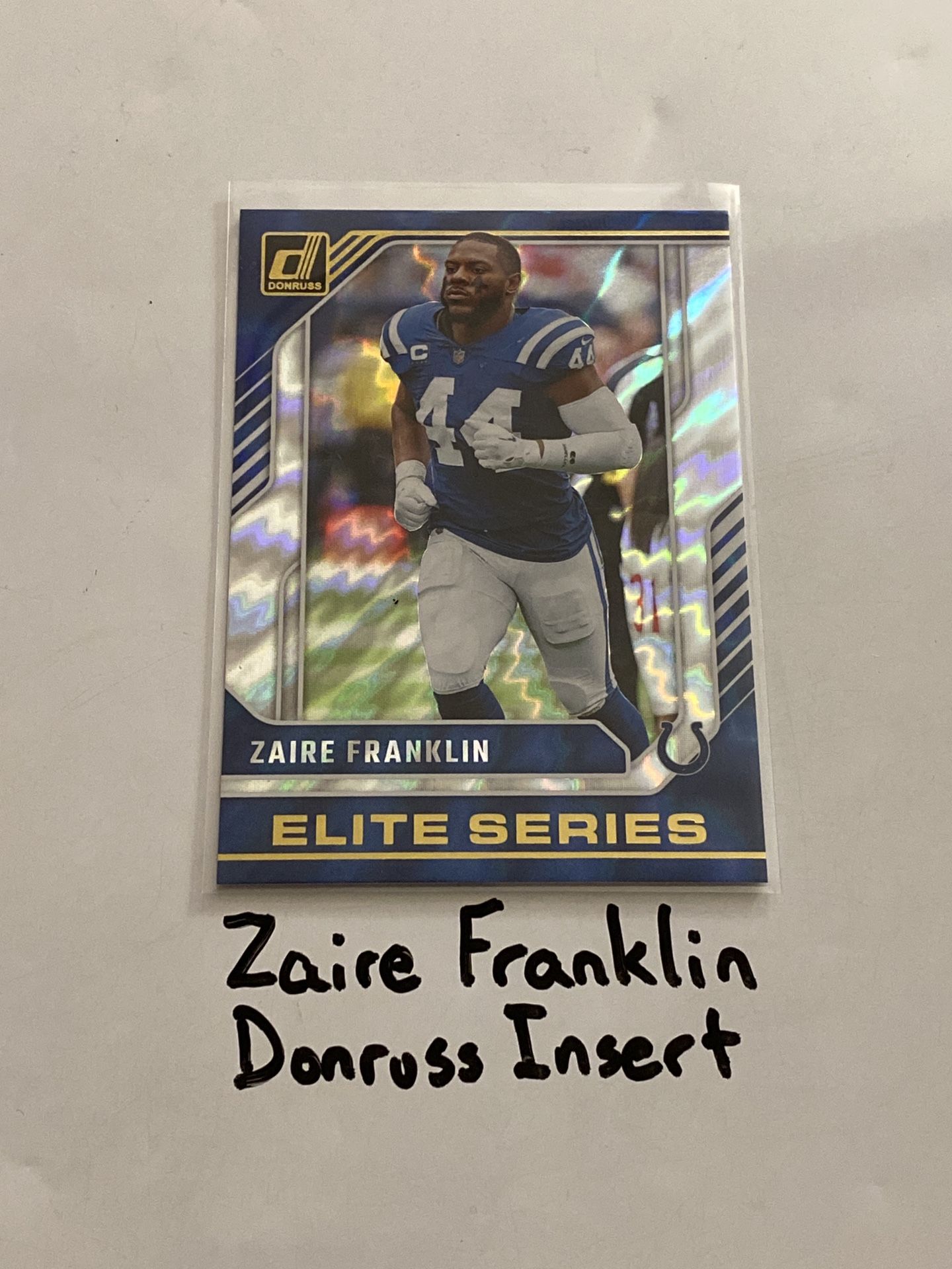 Zaire Franklin Indianapolis Colts LB Donruss Short Print Insert Card.