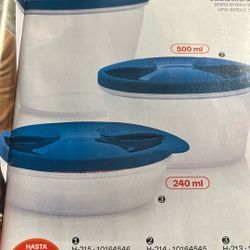 Set De Tres Recipientes Nuevos De Tupperwere Es Uno De 800ml, Uno De 500 Ml Y Uno De 240 Ml  Son Los Tres Por 15