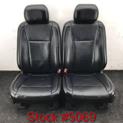 Black Leather Power, Heated And Cooled Front Bucket Seats For A 2017 For F150 Stock #9069