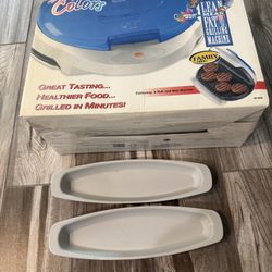 George Foreman Grilling Machine And Bun Warmer 
