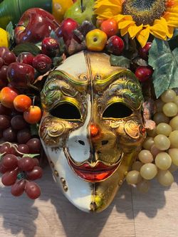 Venetian Carnival Full Face Mask Made in Italy