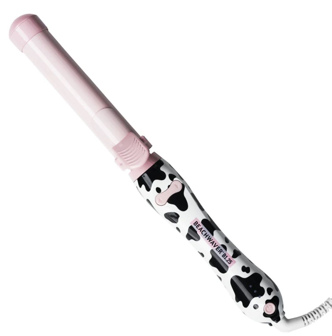 Beachwaver B1 -or- B1.25 “Wavy West” Pink Cow Print Curling Iron