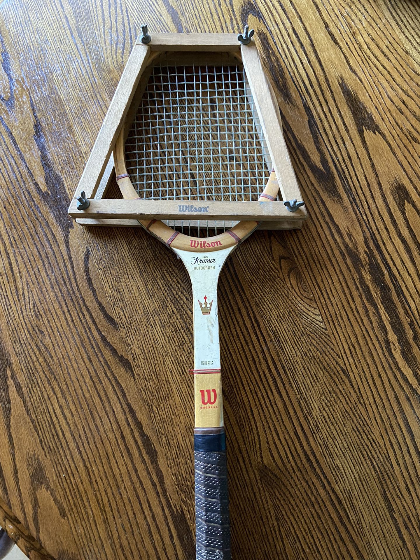 Vintage 1960's Wood Tennis Wilson Jack Kramer Autograph Racquet Racket 