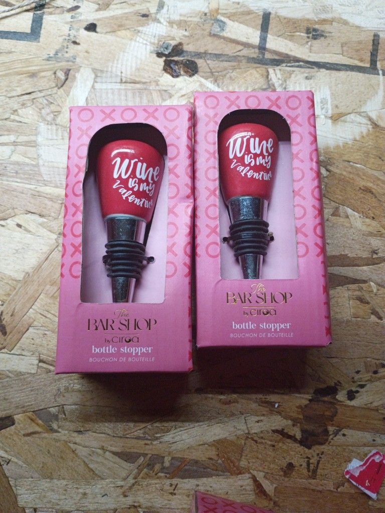 Valentine's Bottle Stopper It Says Wine Is My Valentine