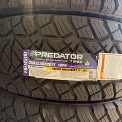 35X12.50R20LT Tires Predator New Mutant X-AT