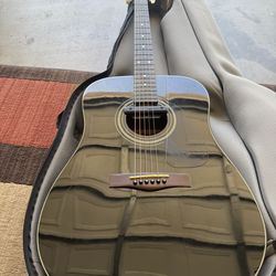 Fender DG-11 Acoustic Guitar w/ Double X2 Soundhole Pickup & Backpack Case - Blk