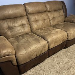 3 Seater Brown Recliner couch 