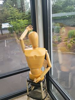 Handmade wooden mannequin