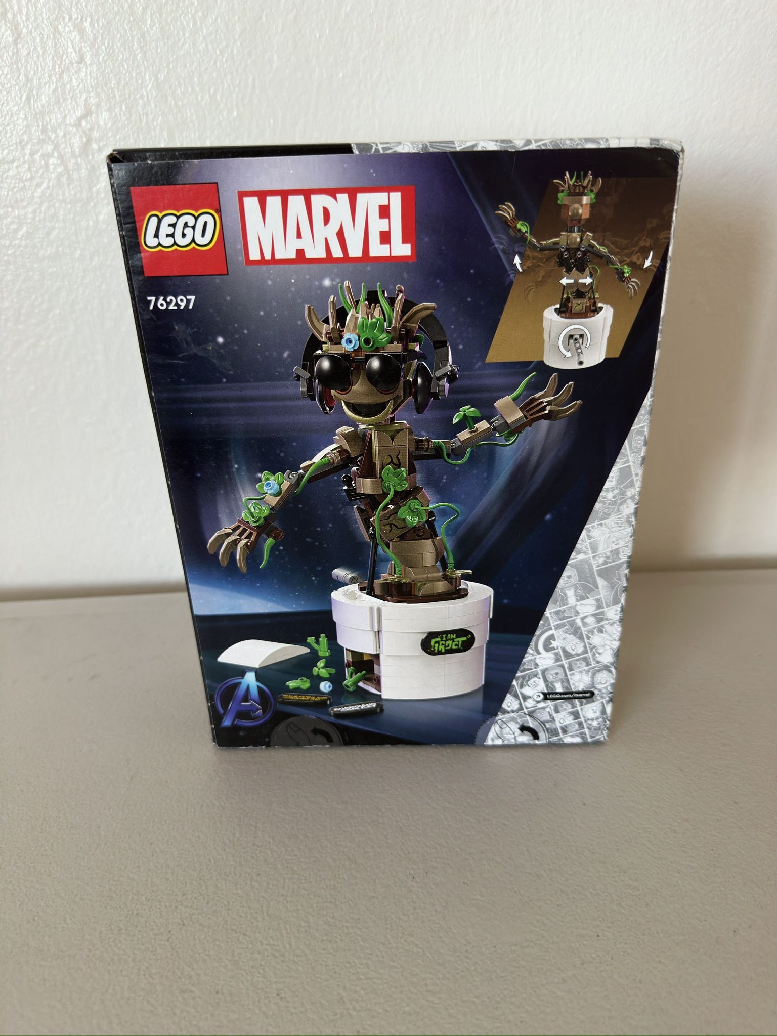 LEGO Marvel Dancing Groot, Buildable Animated Guardians of the Galaxy 76297
