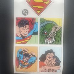 Death of Superman 5 Stamp Block Set 1992 DC Comics Lois Lane Doomsday