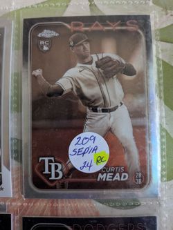 Topps Chrome serpia cards