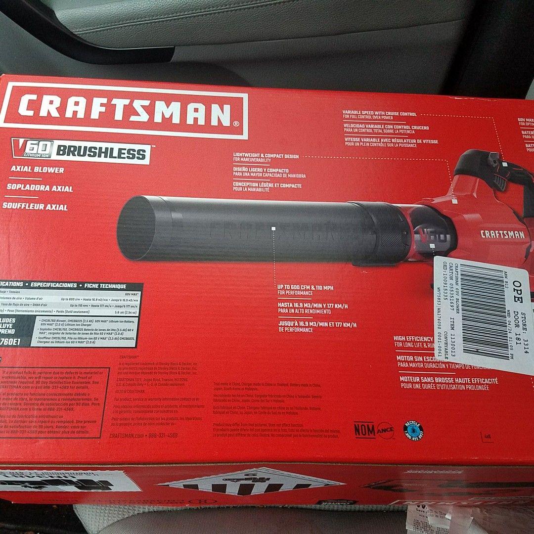 60v craftsman leaf blower