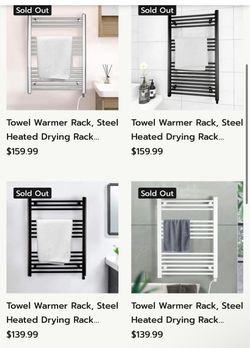 🔥Wholesalers Only🔥Towel Warmer Rack, Steel Heated Drying Rack Plug-in Wall Mounted Towel Warmer Rack for Bathroom