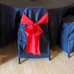 Black Polyester Chair Covers