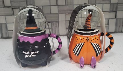 Coffee Mugs With Snow Globe Tops