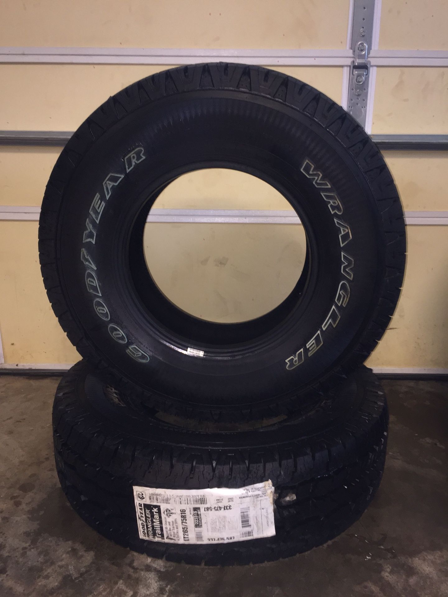 2 new LT265/75r16 Goodyear Trailmark Tires for Sale in Liberty, SC - OfferUp