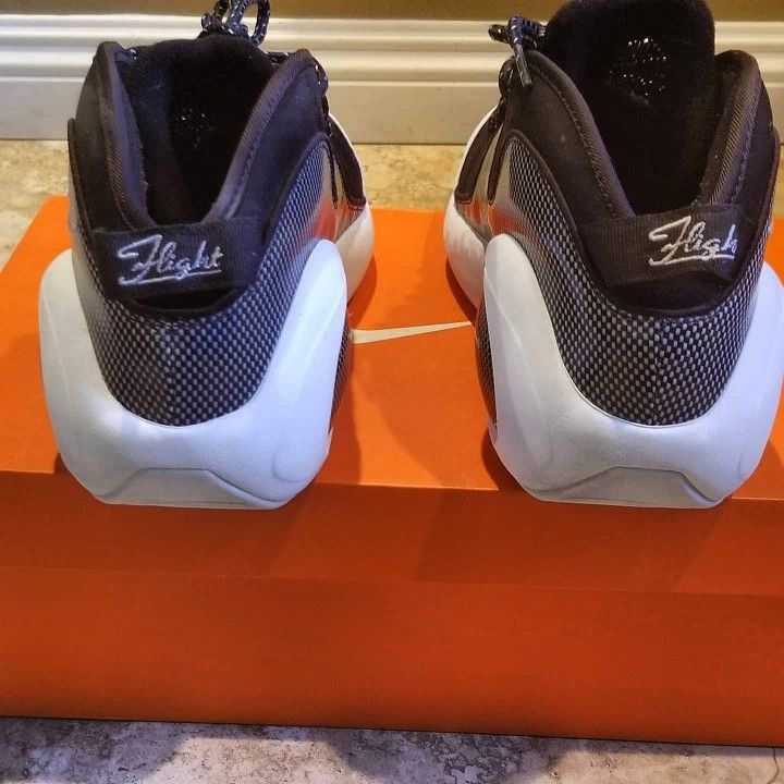 2007 Nike Air Zoom Flight 95 Premium Jason Kidd Black White Size 11
