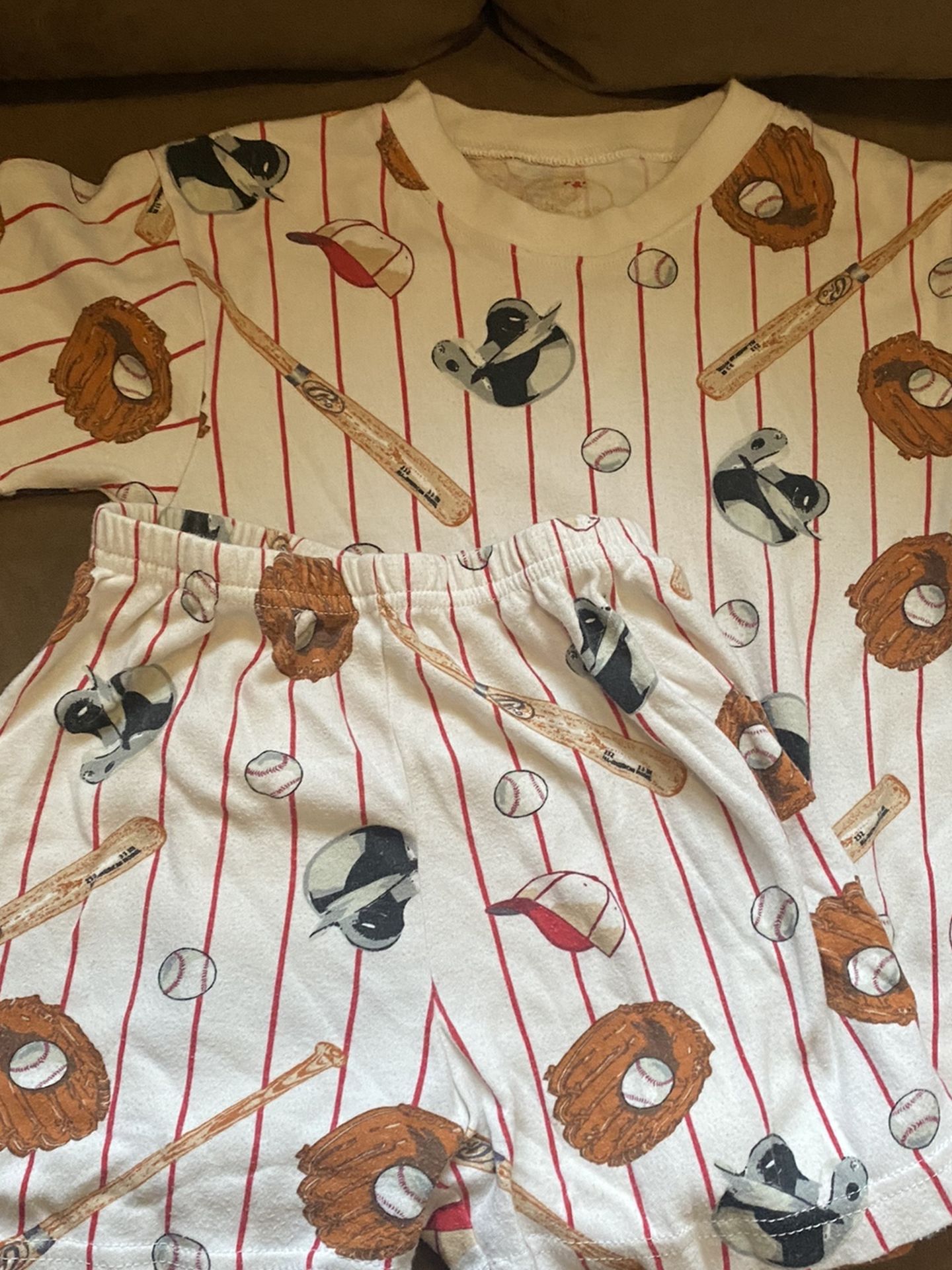 Boys Baseball Pajamas Size 7