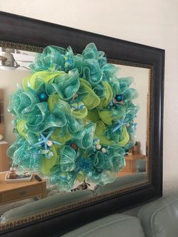 Tropical Green and teal Wreath