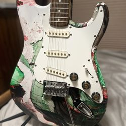 Custom Stagg Stratocaster Neon brights