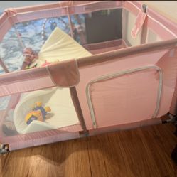 Pink Play Pen - 50 x 50 x 27 in 
