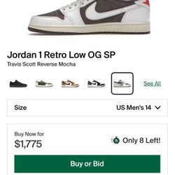 Jordan 1 Low Travis Scott Reverse Mocha 