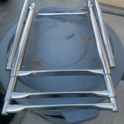 Boat swim deck ladder
