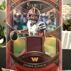 Jayden Daniels patch rookie card