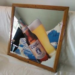 Vintage Coors Beer Bottle Advertising Mirror