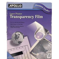 Apollo Laser Jet Printer and Copier Transparency Film 50 Sheets CG7060 Sealed