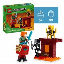 Lego Minecraft the nether lava battle