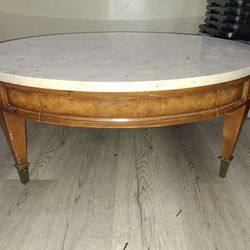 Antique Weiman Coffee Table Woth  Marble Top