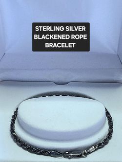 Sterling Silver Blackened Bracelet 