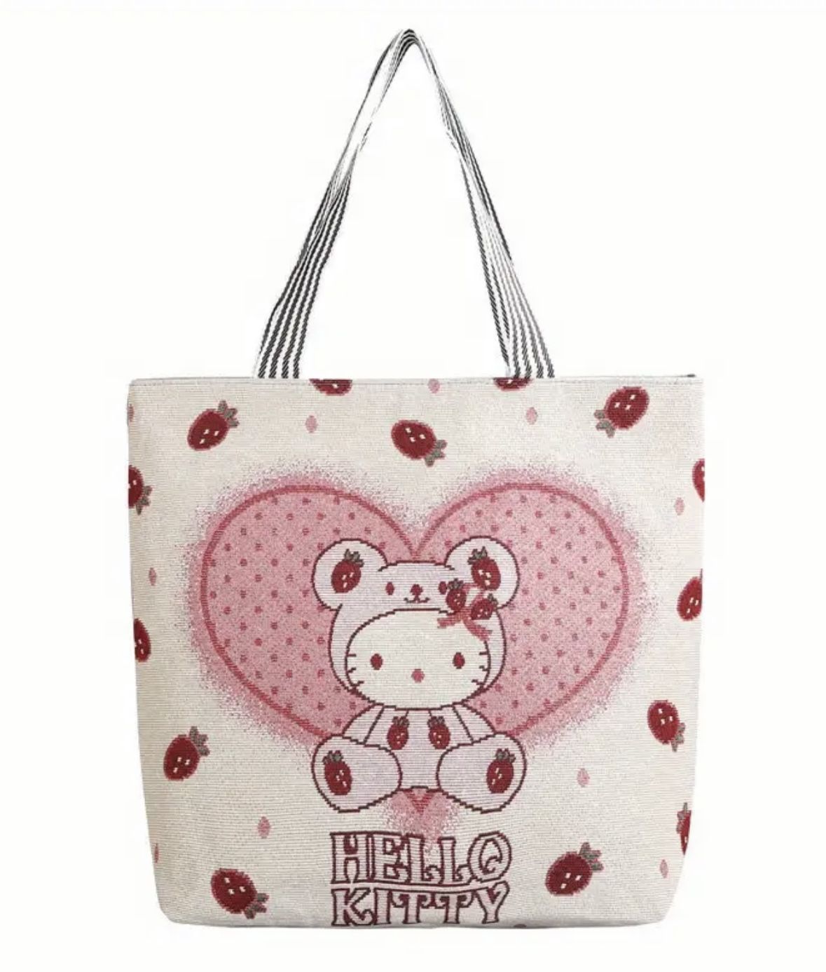 Hello Kitty Canvas Large Tote Bag Purse