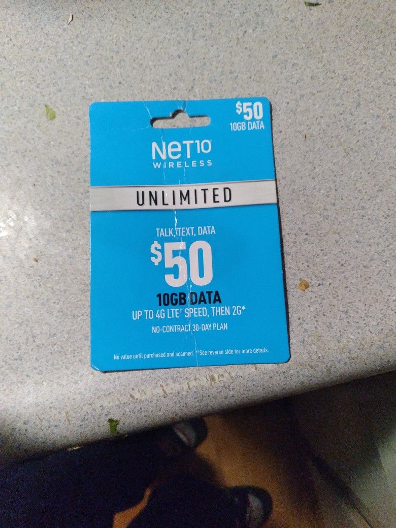 Net 10 $50 Card Will Take $30 For It