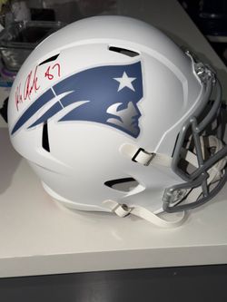 Rob Gronkowski Signed New England Patriots Replica Full-size Helmet