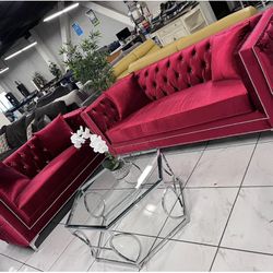 Beautiful Sofa Set ❤️ Red Glam Velvet ❤️