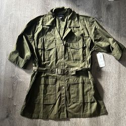 Olive Green Belted Top